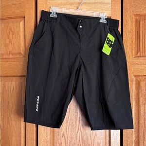 WOSAWW NWT men’s Black Multifunctional Sport Shorts XL elastic waist band
